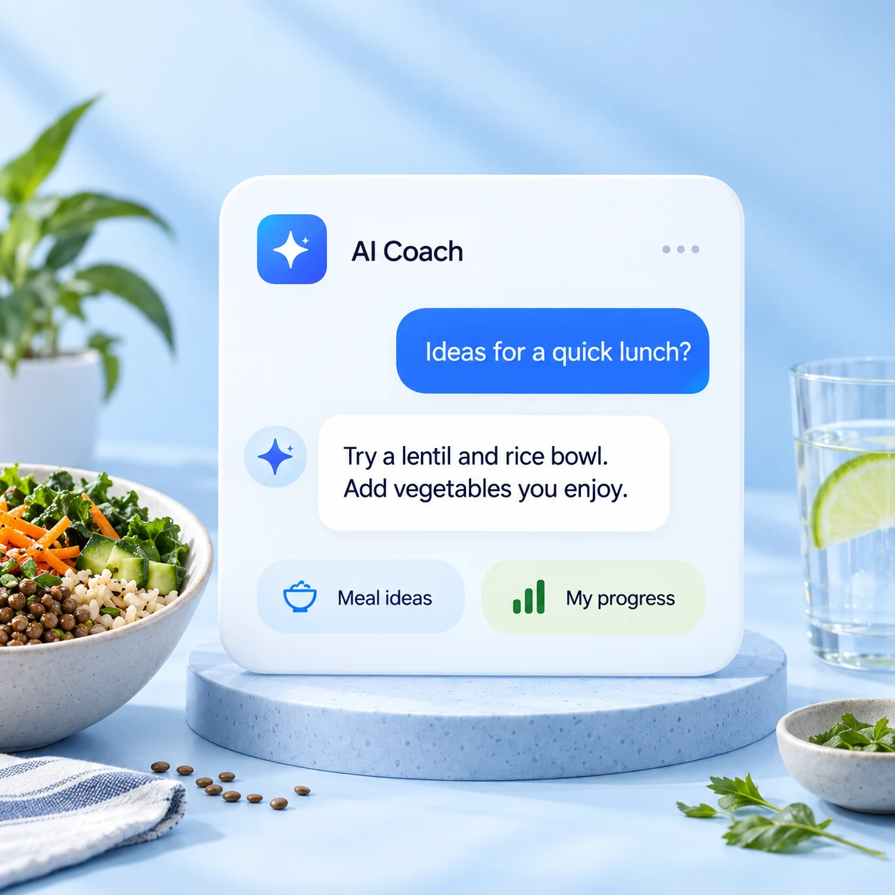 Explore meal ideas with a conversational AI Coach