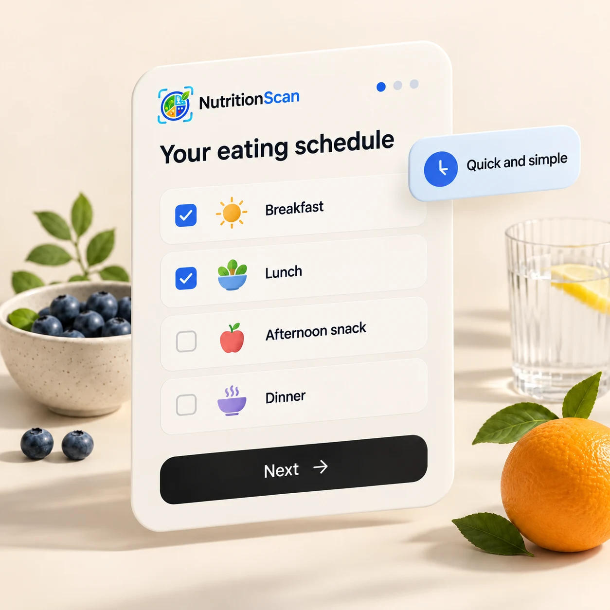 Fit the plan around your eating schedule and cooking routine