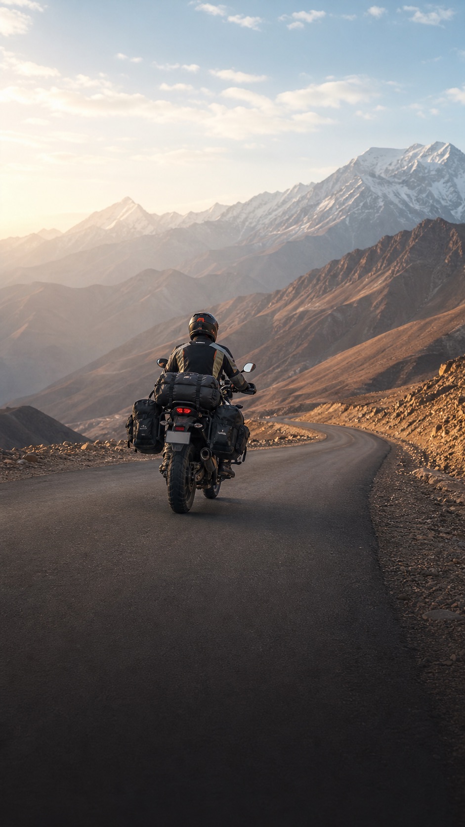 Traveller exploring a Himalayan route